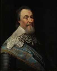 Portrait of the Swedish Minister and Commander Axel Oxenstierna Södermöre (1586 - 1654) by Queen Christina of Sweden